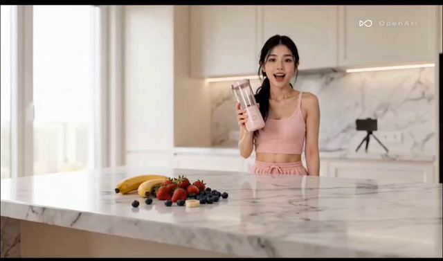 Portable Blender UGC Kitchen Video — AI video prompt sample