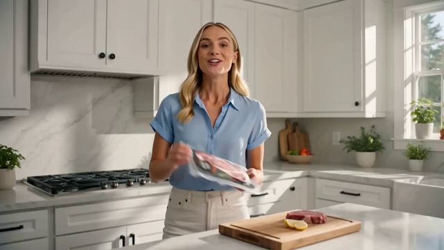 UGC Meat Commercial with Animation — AI video prompt sample